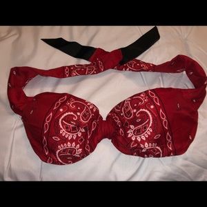 SOLD Red Bandana Festival Rave Bandeau